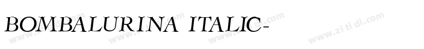 bombalurina italic字体转换